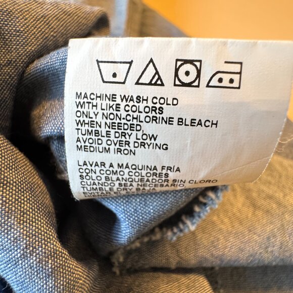 VTG Wrangler Denim Pearl Snap Shirt Mens XXL Blue Flap Pockets Western Cowboy - Picture 12 of 12